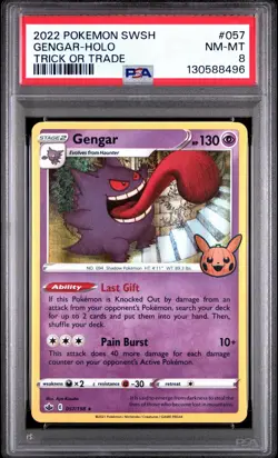 Pokemon TCG Gengar Promo (Trick or Trade Halloween) 057/198 Holo PSA 9 - Image 1
