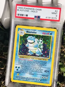 1999 Pokemon Base Set Blastoise Unlimited #2/102 Holo PSA 9 MINT English WOTC - Image 2