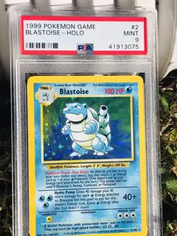 1999 Pokemon Base Set Blastoise Unlimited #2/102 Holo PSA 9 MINT English WOTC - Image 3
