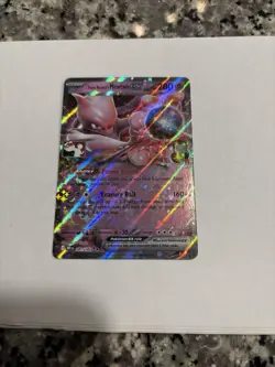 NM Team Rocket's Mewtwo EX 081/182 - Prize Pack Series 8 with Play! Pokemon Stam - Image 2