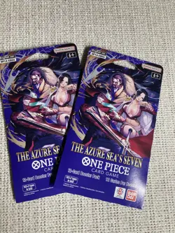2- One Piece Booster Pack’s - The Azure Sea’s Seven - 12 Cards Per Pack - Image 1