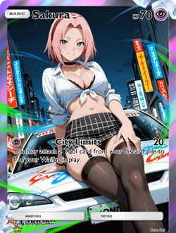 LoveangelGames-Season 4- Custom Card- Waifu Universe-Sakura City Limits - Image 1