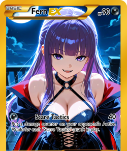 LoveangelGames-Season 2- Custom Card- Waifu Universe-Fern- Scary Nights - Image 1