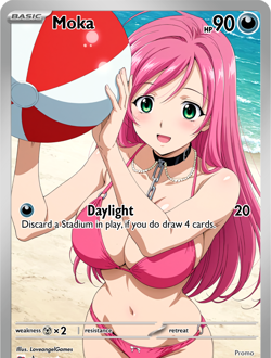 LoveangelGames-Season 2- Custom Card- Waifu Universe-Moka Daylight - Image 1