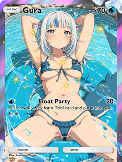 LoveangelGames-Season 4- Custom Card- Waifu Universe-Gura-Float Party - Image 1