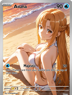 LoveangelGames-Season 2- Custom Card- Waifu Universe-Asuna Majestic - Image 1