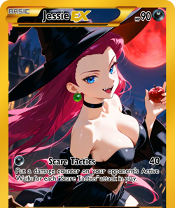 LoveangelGames-Season 2- Custom Card- Waifu Universe-Jessie- Scary Nights - Image 1
