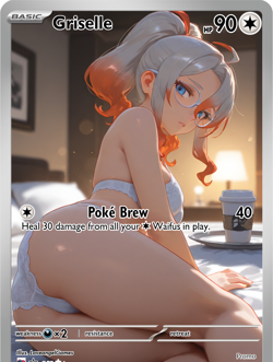 LoveangelGames-Season 2- Custom Card- Waifu Universe-Griselle Poke Brew - Image 1