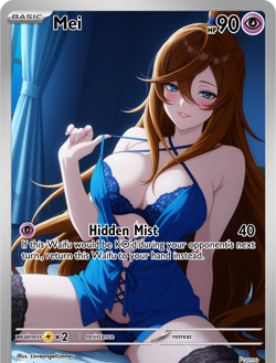 LoveangelGames-Season 2- Custom Card- Waifu Universe-Mei Hidden Mist - Image 1