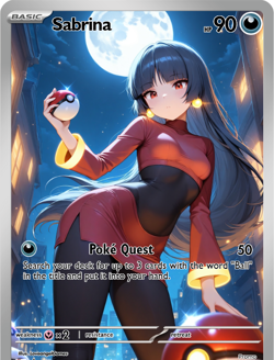 LoveangelGames-Season 2- Custom Card- Waifu Universe- Sabrina Poke Quest - Image 1
