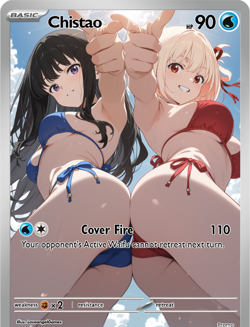 LoveangelGames-Season 2- Custom Card- Waifu Universe-Chisato Teamup - Image 1
