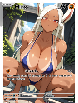 LoveangelGames-Season 2- Custom Card- Waifu Universe-Mirko Stretch - Image 1