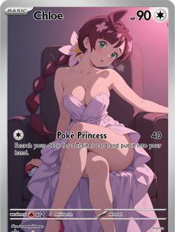 LoveangelGames-Season 2- Custom Card- Waifu Universe-Chloe Princess - Image 1
