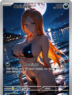 LoveangelGames-Season 2- Custom Card- Waifu Universe-Orihime Moonlight Passion - Image 1