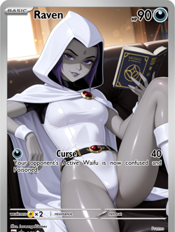 LoveangelGames-Season 2- Custom Card- Waifu Universe-Raven Curse - Image 1