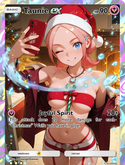 LoveangelGames-Season 2- Custom Card- Waifu Universe- Taunie-Days of Christmas - Image 1