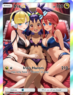 LoveangelGames-Season 2- Custom Card- Waifu Universe-Iris Harem (Promo) - Image 1