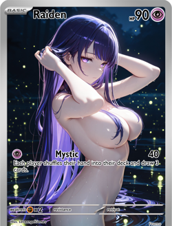 LoveangelGames-Season 2- Custom Card- Waifu Universe-Raiden Mystic - Image 1