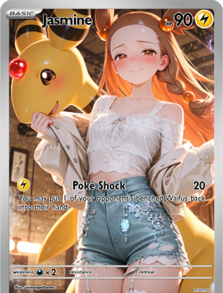 LoveangelGames-Season 2- Custom Card- Waifu Universe-Jasmine Shock - Image 1