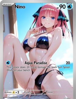 LoveangelGames-Season 2- Custom Card- Waifu Universe-Nino Sunsplash - Image 1