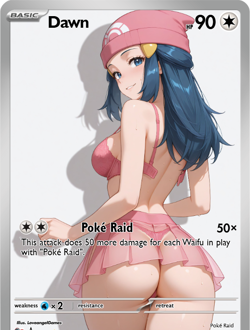 LoveangelGames-Season 2- Custom Card- Waifu Universe-Dawn Poke Raid - Image 1