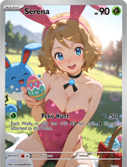LoveangelGames-Season 2- Custom Card- Waifu Universe- Serena Easter Promo - Image 1