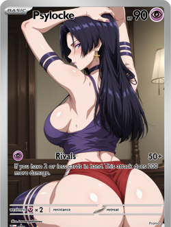 LoveangelGames-Season 2- Custom Card- Waifu Universe- Psylocke - Image 1
