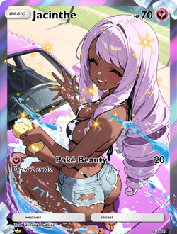 LoveangelGames-Season 4- Custom Card- Waifu Universe-Jacinthe-Poke Beauty - Image 1