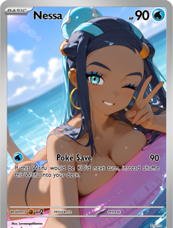 LoveangelGames-Season 2- Custom Card- Waifu Universe-Nessa Save - Image 1