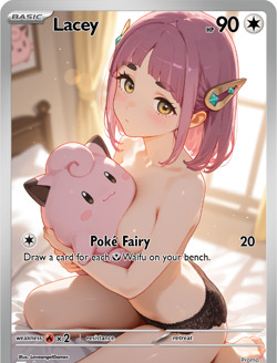 LoveangelGames-Season 2- Custom Card- Waifu Universe-Lacey Poke Fairy - Image 1