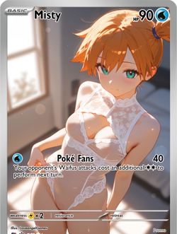 LoveangelGames-Season 2- Custom Card- Waifu Universe-Misty Poke Fans - Image 1