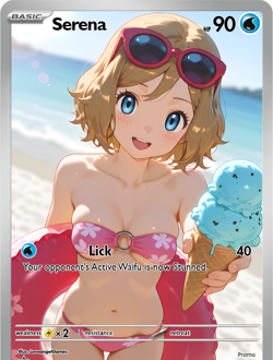 LoveangelGames-Season 2- Custom Card- Waifu Universe-Serena Icecream - Image 1