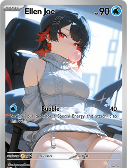 LoveangelGames-Season 2- Custom Card- Waifu Universe- Ellen Joe bubble - Image 1
