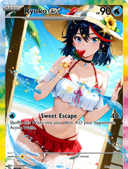 LoveangelGames-Season 2- Custom Card- Waifu Universe-Ryuko Sweet Escape - Image 1