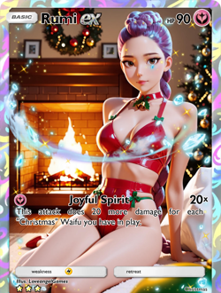 LoveangelGames-Season 2- Custom Card- Waifu Universe- Rumi-Days of Christmas - Image 1
