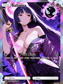 LoveangelGames-Season 4- Custom Card- Waifu Universe-Sabrina-Poke Ninja - Image 1