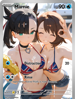 LoveangelGames-Season 2- Custom Card- Waifu Universe- Marnie Carwash - Image 1