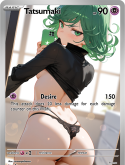 LoveangelGames-Season 2- Custom Card- Waifu Universe-Tatsumaki Desire - Image 1