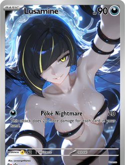LoveangelGames-Season 2- Custom Card- Waifu Universe-Dark Lusamine - Image 1