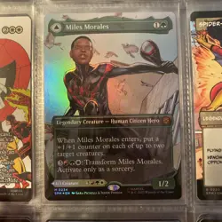 Miles Morales 0234 Borderless FOIL Spider Man MTG Magic The Gathering Card NM - Image 1