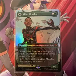Miles Morales 0234 Borderless FOIL Spider Man MTG Magic The Gathering Card NM - Image 3