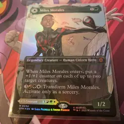 Miles Morales 0234 Borderless FOIL Spider Man MTG Magic The Gathering Card NM - Image 5