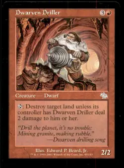 Dwarven Driller LP Light Play Judgment MTG [7567] - Image 1