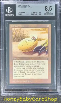 MTG Legends 1994 Triassic Egg BGS 8.5Q+ (Baby Quad+) NM/MT+ Old School 93/94 - Image 1