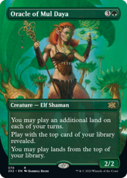 1x Oracle of Mul Daya - Foil - Borderless Heavy Play MTG Magic - Kid Icarus - - Image 1