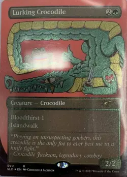 [1x] Lurking Crocodile (590) - Foil Etched Near Mint, English Secret Lair MTG Ma - Image 1