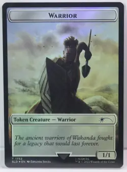 Warrior Token [Near Mint] *Rainbow Foil* {Marvel MTG Secret Lair} - Image 1