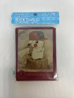 2017 Japanese Pokemon Center Exclusive Ash's Hat Pikachu 64 Deck Sleeves Sealed - Image 1