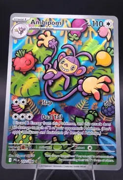 Pokemon TCG Ambipom 107/094 Phantasmal Flames PFL Illustration Rare Full Art NM - Image 1