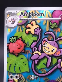 Pokemon TCG Ambipom 107/094 Phantasmal Flames PFL Illustration Rare Full Art NM - Image 4